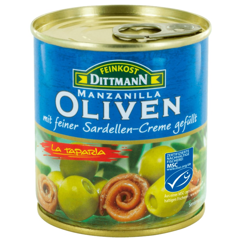 Feinkost Dittmann Oliven mit Sardellen-Creme 200g